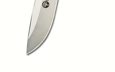 This model features a 440A stainless steel blade, finished to