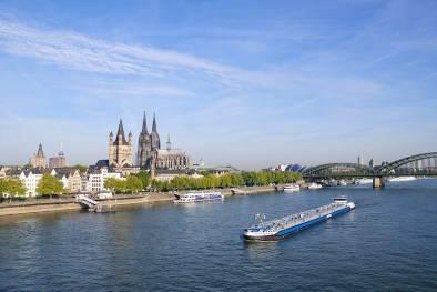 & Cologne City Tour Cologne Cathedral Cathedral & Rhine River Rhine River Visit Cologne s main sights including the massive Cologne Cathedral, which was built in several stages from 1248 until its