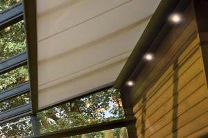 A cosier atmosphere with weinor s lighting and ventilation systems Atmospheric lighting comes with the Lux light bar The halogen lamps in the Lux or Lux