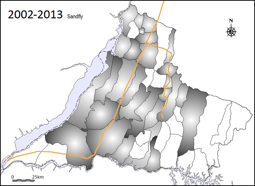 And now, an endemic area for VL sandflies By 2013, 30