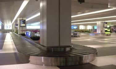 Preparations for the A380 Baggage claim belts lengthened to provide longer frontage for presentation of larger number of bags.