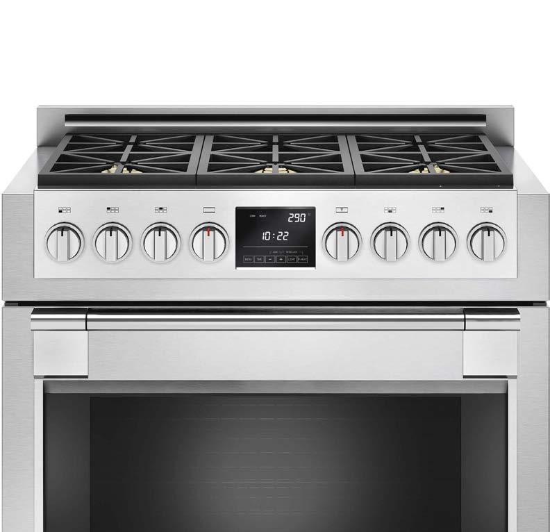 TOTAL CONTROL AND DELICATE POWER dual integrated valve allows for control of inner burner for lowest simmer to outer solid brass burner for full 18,000 BTU s of power.