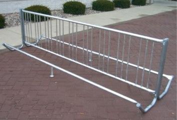 The wheel rack is welded steel tubing and hot dipped galvanized after fabrication.