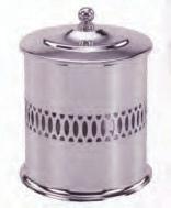 cylinder with pull-up rod Material: Plated Steel Holds three standard size rolls of tissue paper Dimensions: 15 ¾ in H 5in Diameter Weight: 4lbs Model