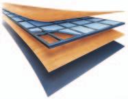 provides a thermal insulative barrier E Interior paneling A B C D E F G H I 9-Layer Roof Construction: Peaked aluminum roof Luaun backing Thick, tapered bead foam insulation Aluminum double I-beam