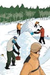 How to build a quinzee snow shelter A quinzee is a simple shelter made by hollowing out a big pile of snow.
