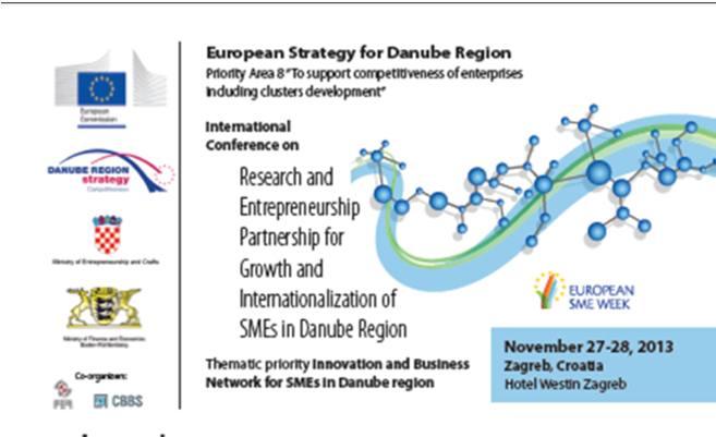 CEFA Activities in connection to the EUSDR Building Competiteveness of SMEs in Danube Region by Research and Innovation EUSDR conference and matchmaking event on