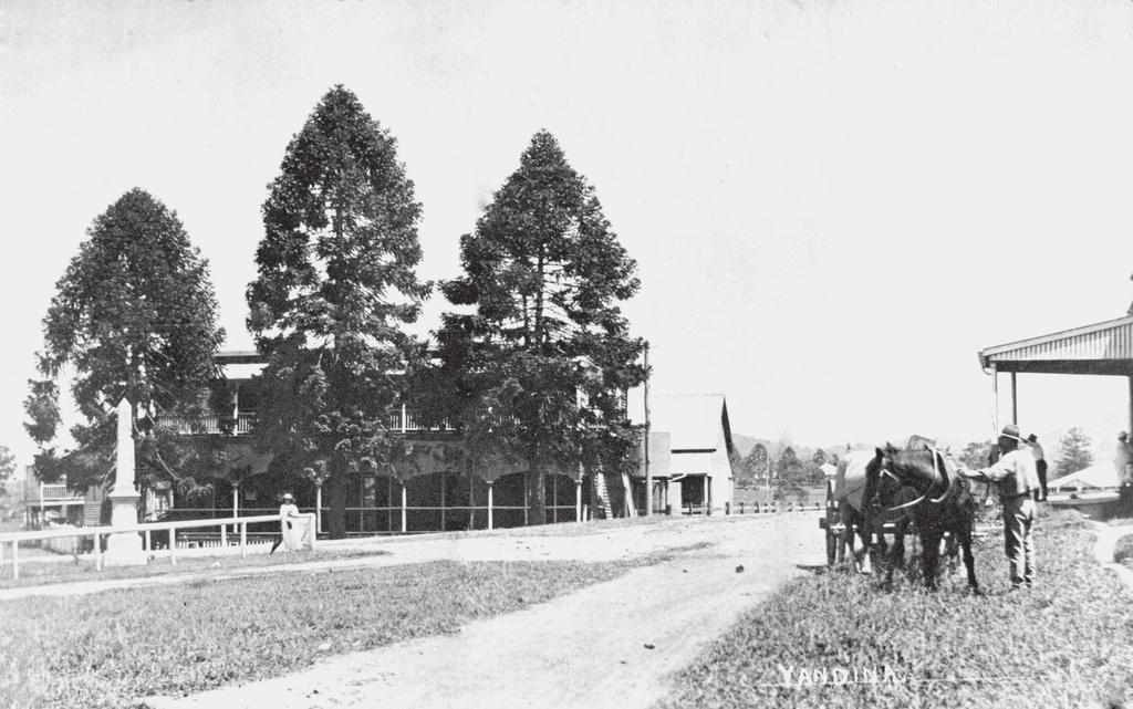 Yandina s First Hall, the Excelsior Hall C.1894 1916 The Excelsior Hall at the rear of the hotel, c1930.