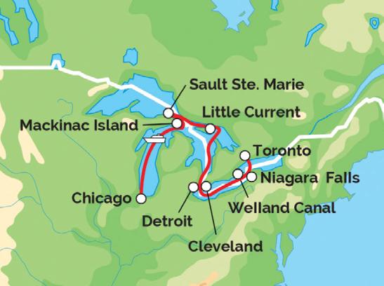 Thursday, September 6 Spend the day sailing on Lake Huron, the second largest of the Great Lakes with a surface area of 23,000 square miles.