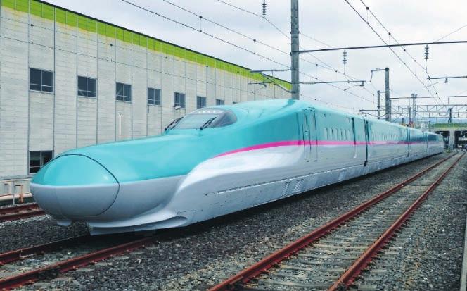 Here are some of photographs of the new shinkansen trains recently announced by JR East and JR Kyushu JR East Series E5 The Series E5 Hayabusa ( Falcon ) shinkansen rolling stock will be introduced