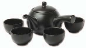5 pc. Stoneware Teapot Set Includes 20 oz (591.4 ml) teapot and four 4 oz.