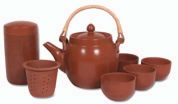 7 ml) teapot, four 5 oz. (147.8 ml) tea cups, tea infuser and canister.