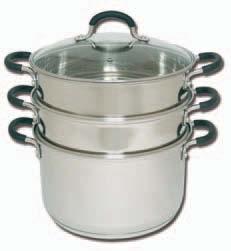 6 L) stainless steel pot with encapsulated aluminum clad bottom, two