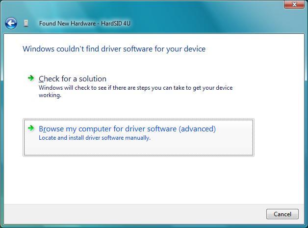 The next dialog will ask you if you want your Vista to find out a solution for you: