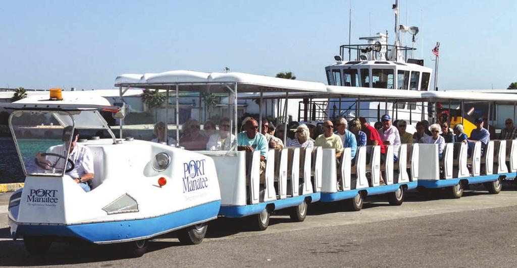 Port Manatee engages with community The Port Manatee tram tour is offered Monday and Wednesday mornings from October through May.