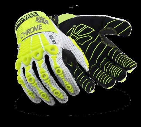 SuperFabric brand material palm provides ANSI/ and CE Level 5 cut resistance (interior layer) Advanced HexVent technology allows for a breathable heat-release system Back-of-hand impact guards