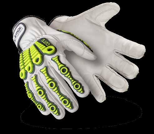 17 (ISO 15383) Back-of-hand impact guards Durable TP-X palm with reinforced stitching SlipFit cuff with pull tab Available in sizes 7/S through 12/3XL CUT: 5 4532 SuperFabric Impact Protection