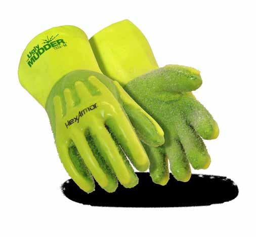 7212 Ugly Mudder Cut 4 High-performance interior layer provides 360 ANSI/ level 4 cut resistance PVC-Nitrile coating provides a