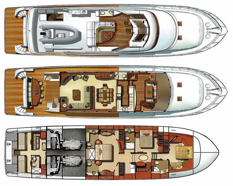 Ocean Alexander 88 Motoryacht LOA: 90 3 ' (27.51M) LENGTH WATERLINE: 76'3" (23.