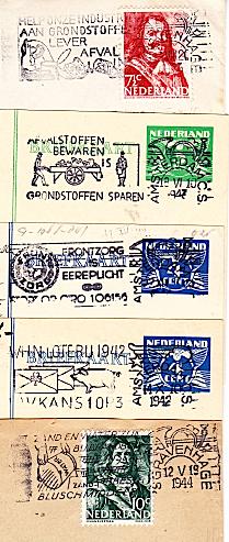 Hans Kremer showed a series of postcards cancelled with WW II vintage slogan cancels.