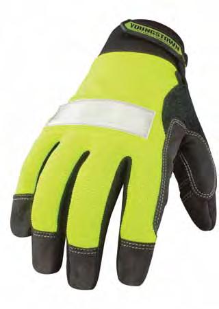 SafeTY Lime UTIlity High visibility, abrasion-resistant performance glove featuring reflective 3M Scotchlite and