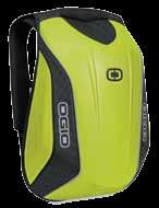 OGIO NO DRAG MACH 5 BACKPACK Aerodynamic molded exterior design for unmatched AIR FLOW reducing drag while riding Weather-resistant molded exterior shell with CARBON weave graphic design