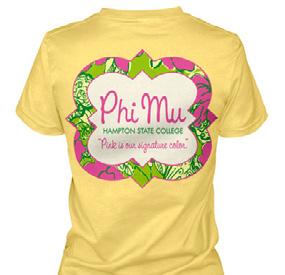 Phi Mu Indicia This element allows for creative expression while giving Phi Mu brand continuity.