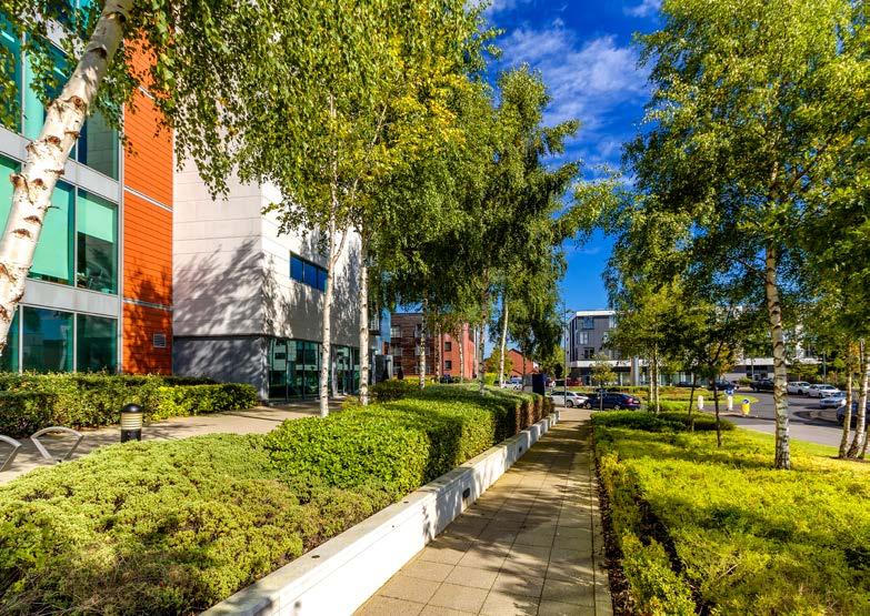 ) of high quality office accommodation arranged over ground and three upper floor levels, together with 173 basement and surface car spaces, all set within an attractive and mature landscaped