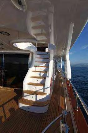 On the main deck, the aft area seats eight on a