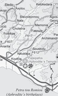 From Lefkosia - 130 km. From Larnaka - 115 km. From Lemesos - 50 km. From Pafos - 21 km. 1. 2. 3. 4. 2-3.