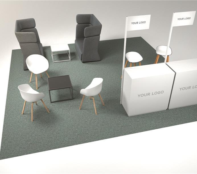 Gold 36,000 20m² EXHIBITION SPACE 6 Booth equipment: Two sponsor counters including logo production Two stools One