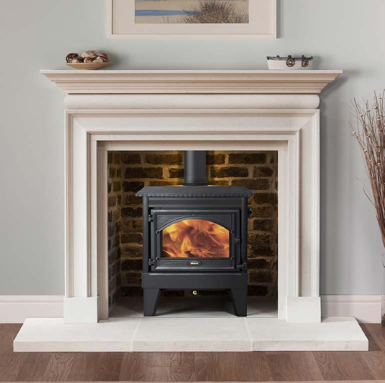 Bronte This traditionally-styled wood burning stove provides great heat output along with a handy cast iron cook top.