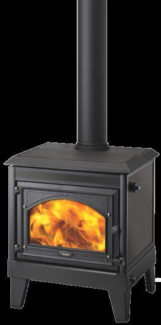 This combination of steel and cast iron provides the best of both worlds: an insulated firebox for a cleaner burn and heat radiating top providing hours of continual warmth.