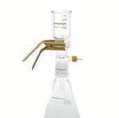 All-glass Holder for Particle Removal from Solvents for Analytical Determinations All areas, where liquid and device can come into direct contact, are made of glass or PTFE.