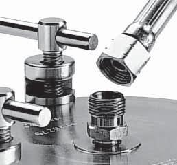 The valve in the coupling opens when it is fitted on a quick connect nipple, and closes when removed from the nipple. Flexible Pressure Hose 1 m long. G 3 /8 nuts on each side.