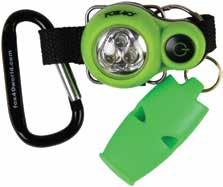 button changes 1 of 4 modes: On / 50% On / SOS Mode (flashing) / Off IPX4 waterproof rating Each LED light can reach up to 13000 MCD Compact and will not restrict movement The Quick-Release Strap and