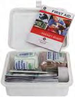 products in place Contents label shows photo of all items included in the kit First aid kit is ideal for any size boat PACKAGING KIT COMPONENTS 12 Plastic Bandages (3/4 x 3 ) 6 Fabric Bandages (7/8 x
