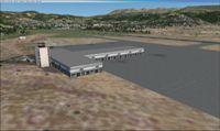 default FSX airport building and apron overview default FSX departure/arrival area with houses where? default FSX runway with nothing around it, only sand.