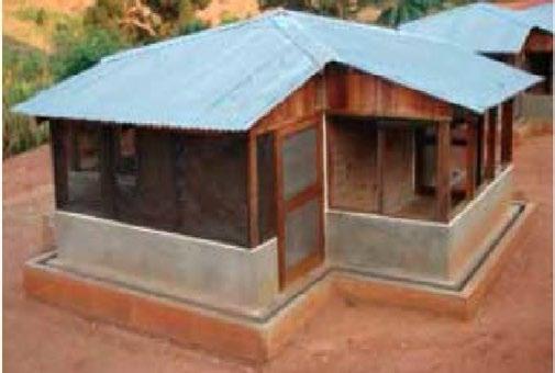 Page 3 of 11 Table 1 Main design characteristics of the East, West and Ifakara experimental huts Particular East hut West hut Ifakara hut Diagram a and sketch b Building costs US$5000 US$4000 US$8000