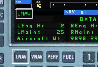 display above. LNAV/VNAV FUNCTIONS In order for the LNAV function to work you must have a flight plan loaded into FS 2004, using the simulator s Flight Planner.