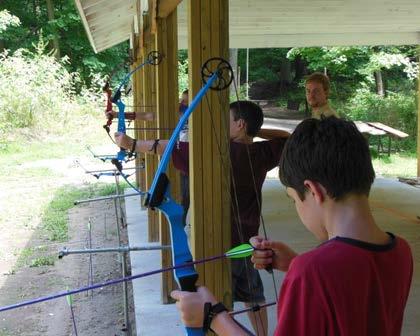 The afternoon is reserved for open shooting and practice to achieve the qualifying score needed for the merit badge.