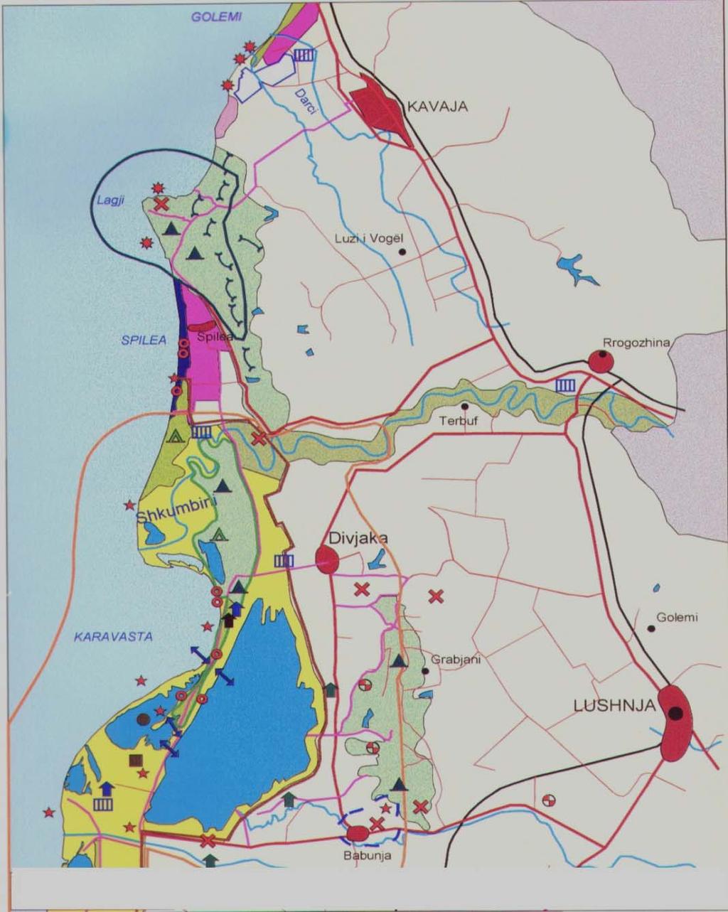 7 1.3. Zona e studimit Pregatitja e planit do te mbuloje ekosistemin bregdetar te Spilles, te shtrire midis formacionit shkembor te Bardhorit dhe gruke derdhjes se lumit Shkumbin.