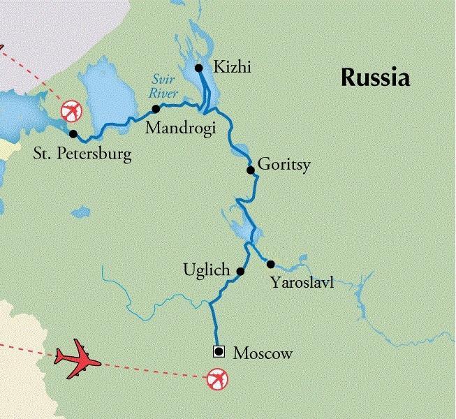 M/S Konstantin Fedin Cruise from Moscow to St Petersburg 12 days, 11 nights from 1,050 he cruise from Moscow to St Petersburg visits many interesting ports of
