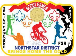 North Star District SPRING 2017 Camporee Leader s Guide April 28-30, 2017 The (Use your basic scout skills) Pioneering Camping Knots/Lashing Communications First Aid