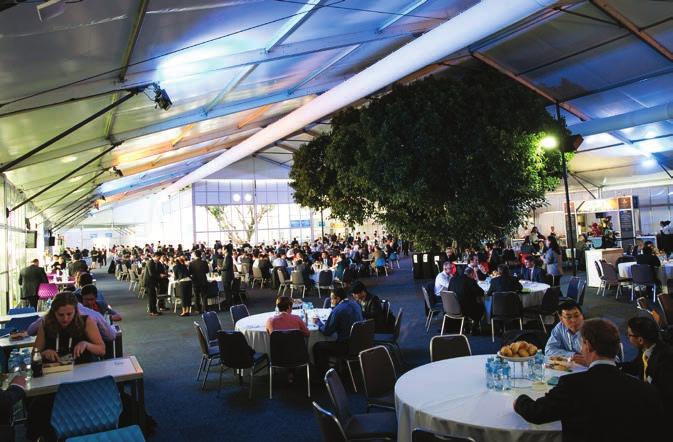 Given capacity constraints, a $2 million temporary marquee was needed to host LNG18 at PCEC in April 2016 ECONOMIC IMPACT A study was undertaken in 2013 by AECgroup to evaluate the economic impact of