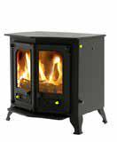 Yet again the stove is finished with touches of solid brass and is available in a choice of eight shades of colour (see page 94).