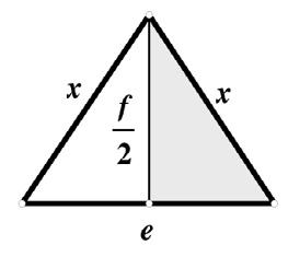 944 m, a polovina dulje dijagonale romba jednaka je visini trokuta.