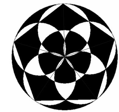 I Fibonaccijeva udruga za amblem ima pentragram, slika 29. Na slici 30.