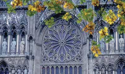 Nidaros Cathedral displays beautiful stained glass from the 19th and the 20th centuries, and the statues and ornaments of the west front is a great attraction in itself.