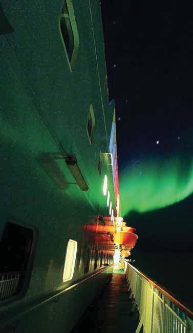 SPECIAL VOYAGES 12 days BERGEN KIRKENES BERGEN Astronomy Voyage Gain unique insights and knowledge about the Arctic sky and the greatest lightshow on Earth, the Aurora Borealis, on this voyage along